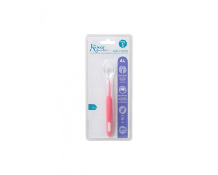 KIOKIDS Cucchiaino in Silicone Rosa
