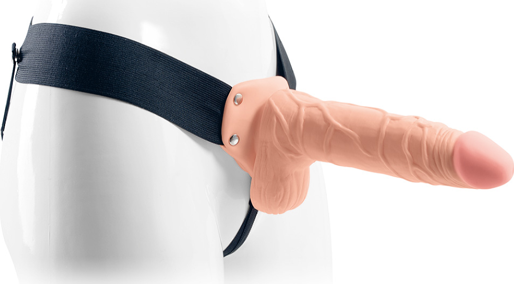 REAL RAPTURE STRAP-ON 8 WITH BALLS - ROSA CIPRIA