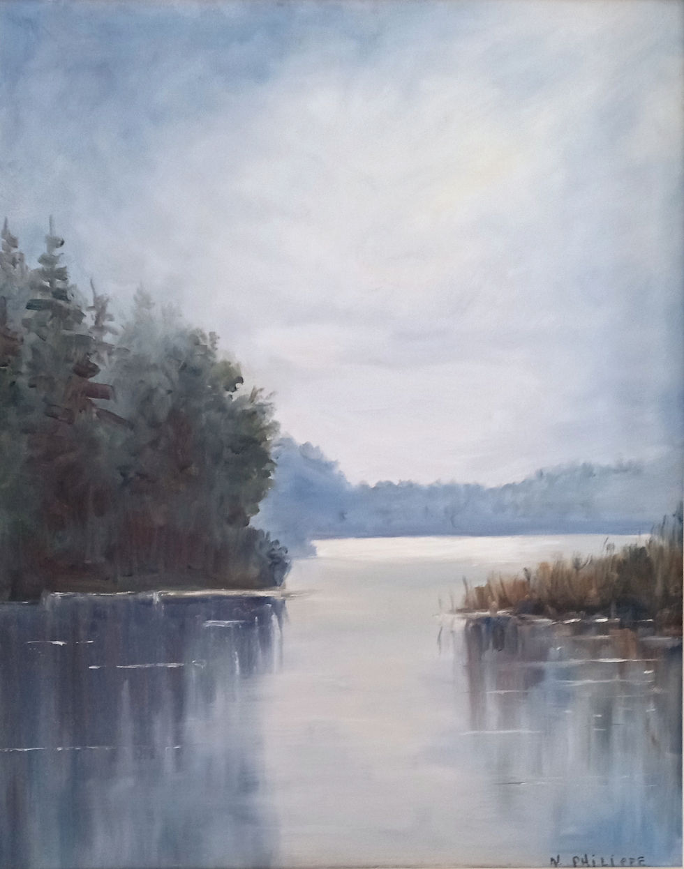 Vue panoramique d’un lac québécois au lever du soleil