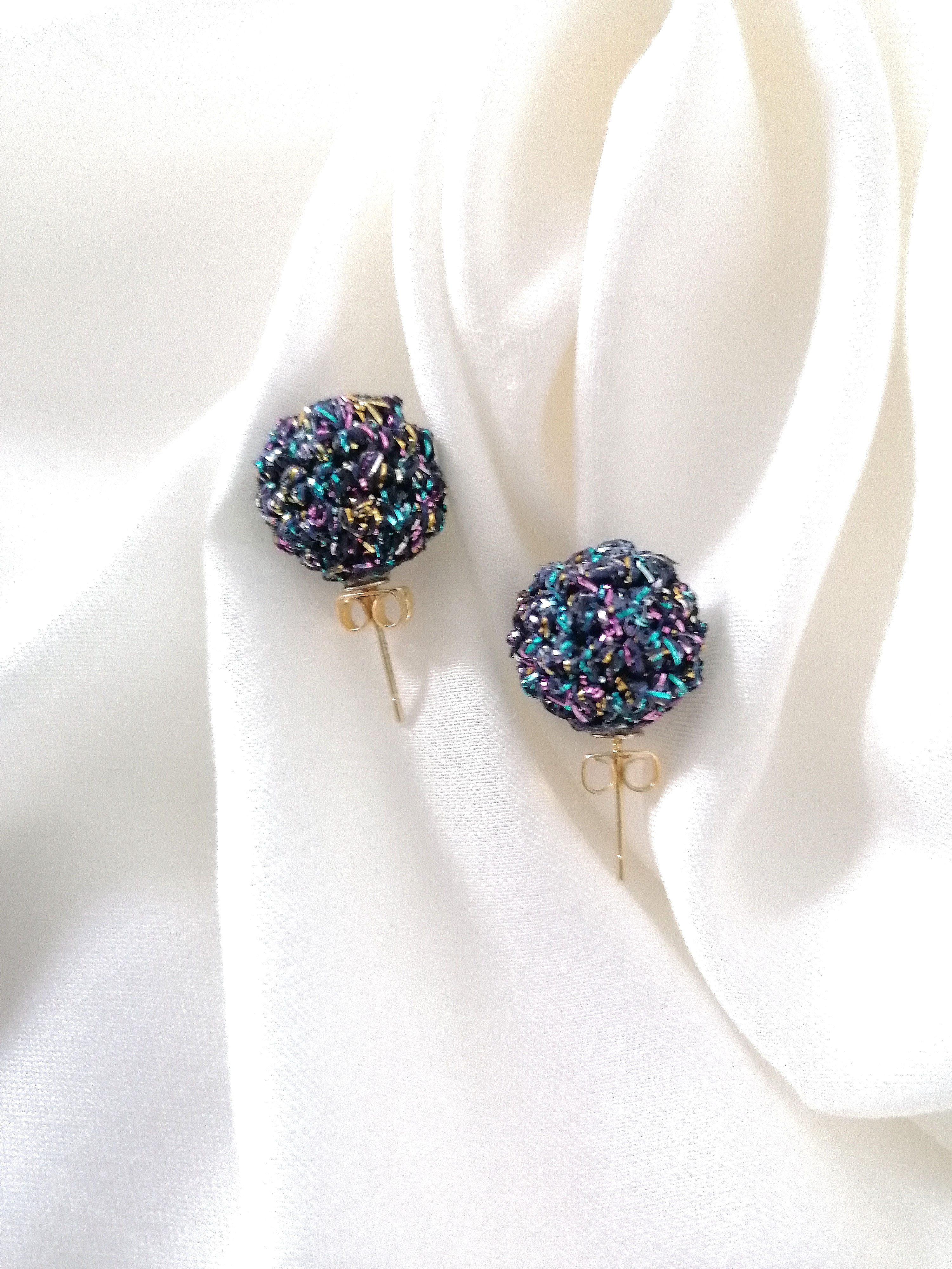Aziza earrings - Multi blue 
