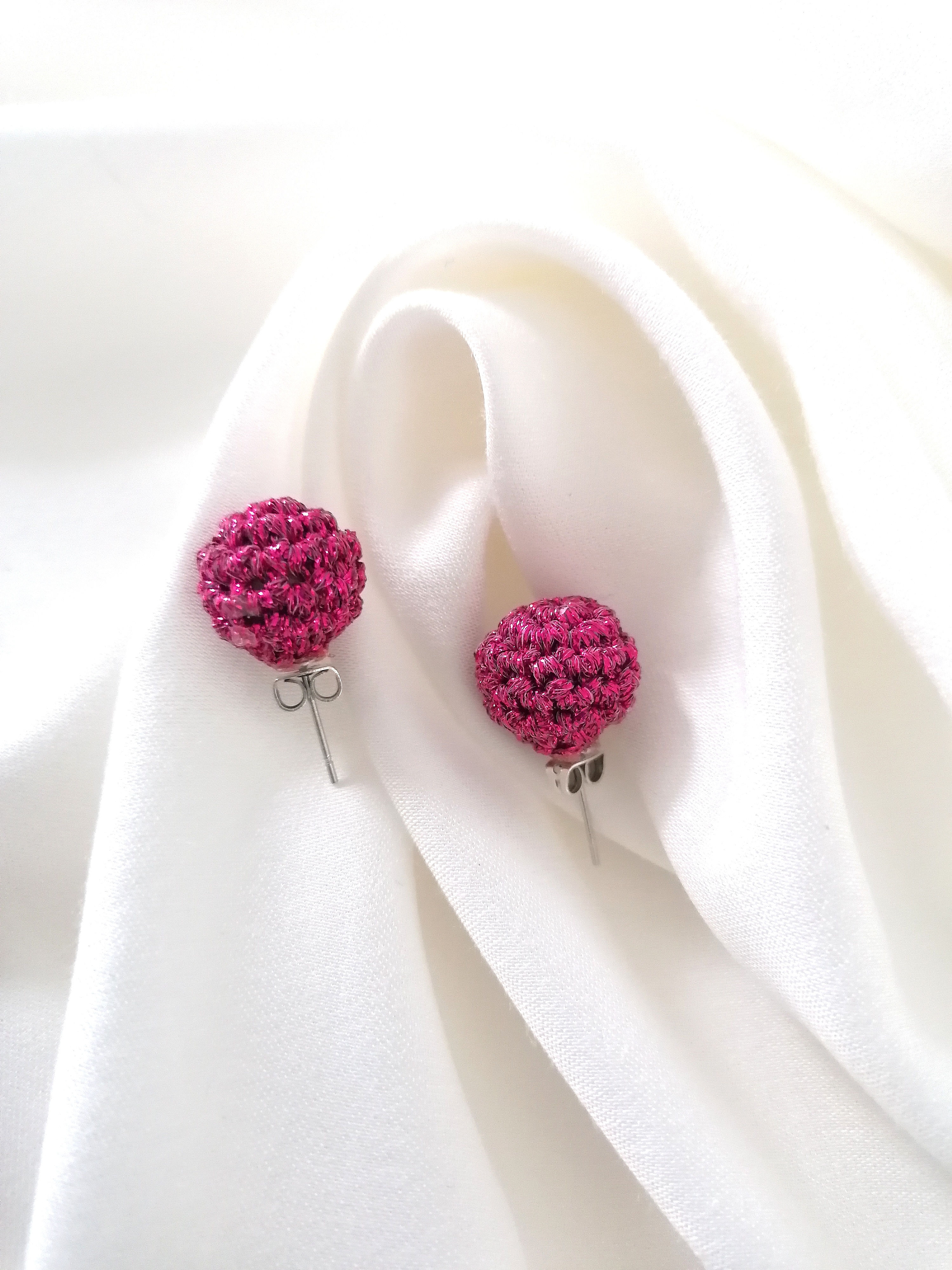 Aziza earrings - fuchsia 