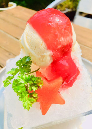 ハーブ&フルーツ野菜のフラッペ。