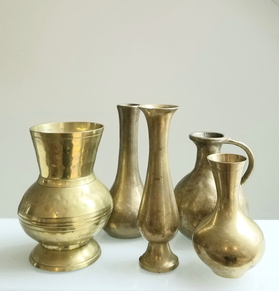 Messingvasen 11-15,5 cm hoch