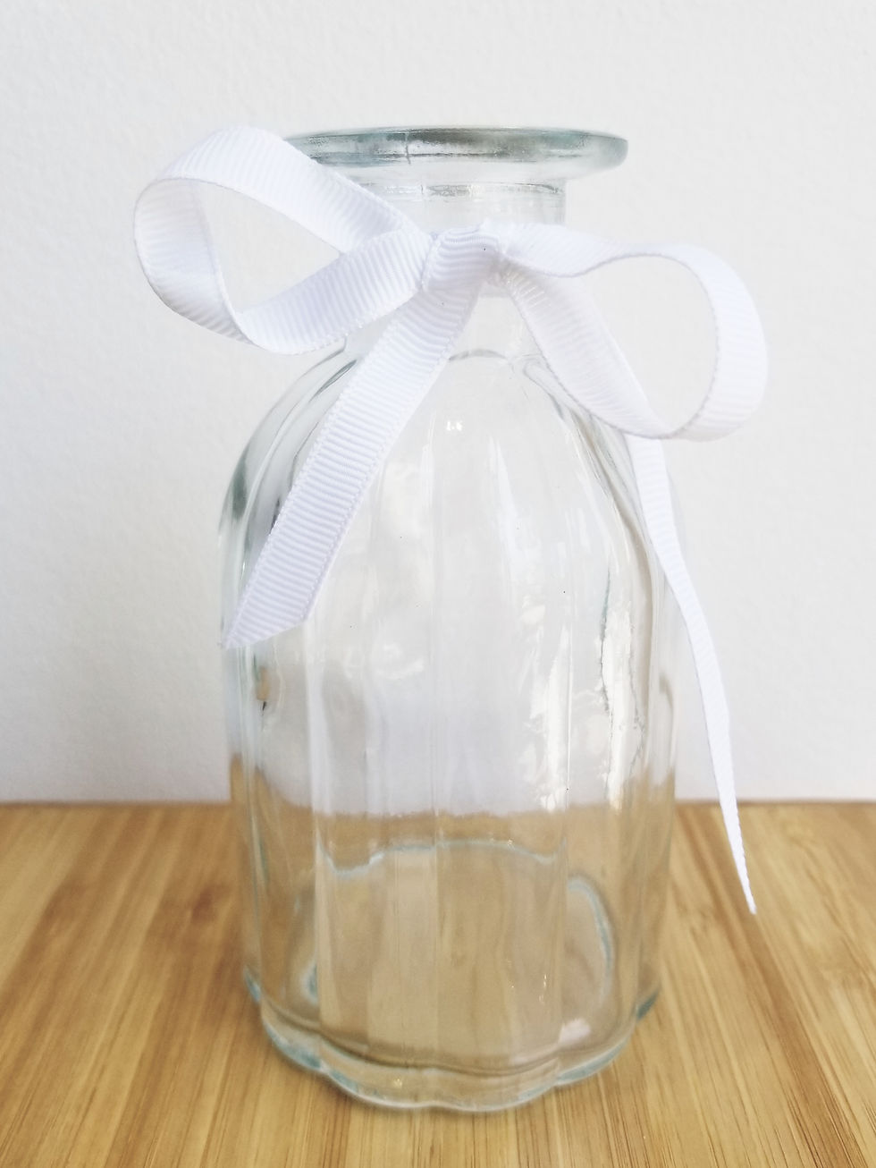 Vase gerillt Weiß 14 cm hoch