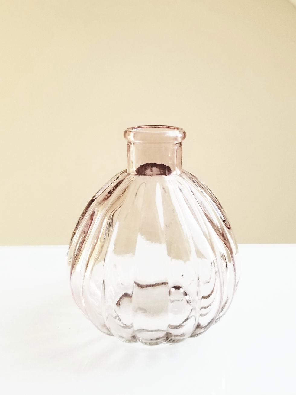 Bauchige Vase Rosa 10 cm hoch