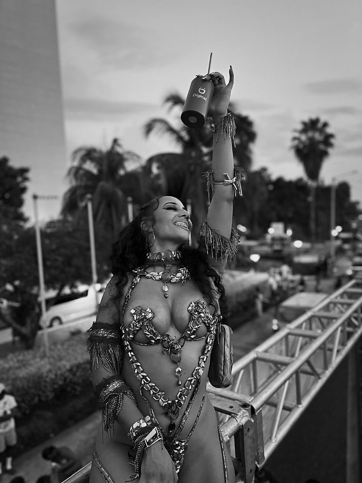 Kalista On top of the GenXS Carnival Truck in Jamaica