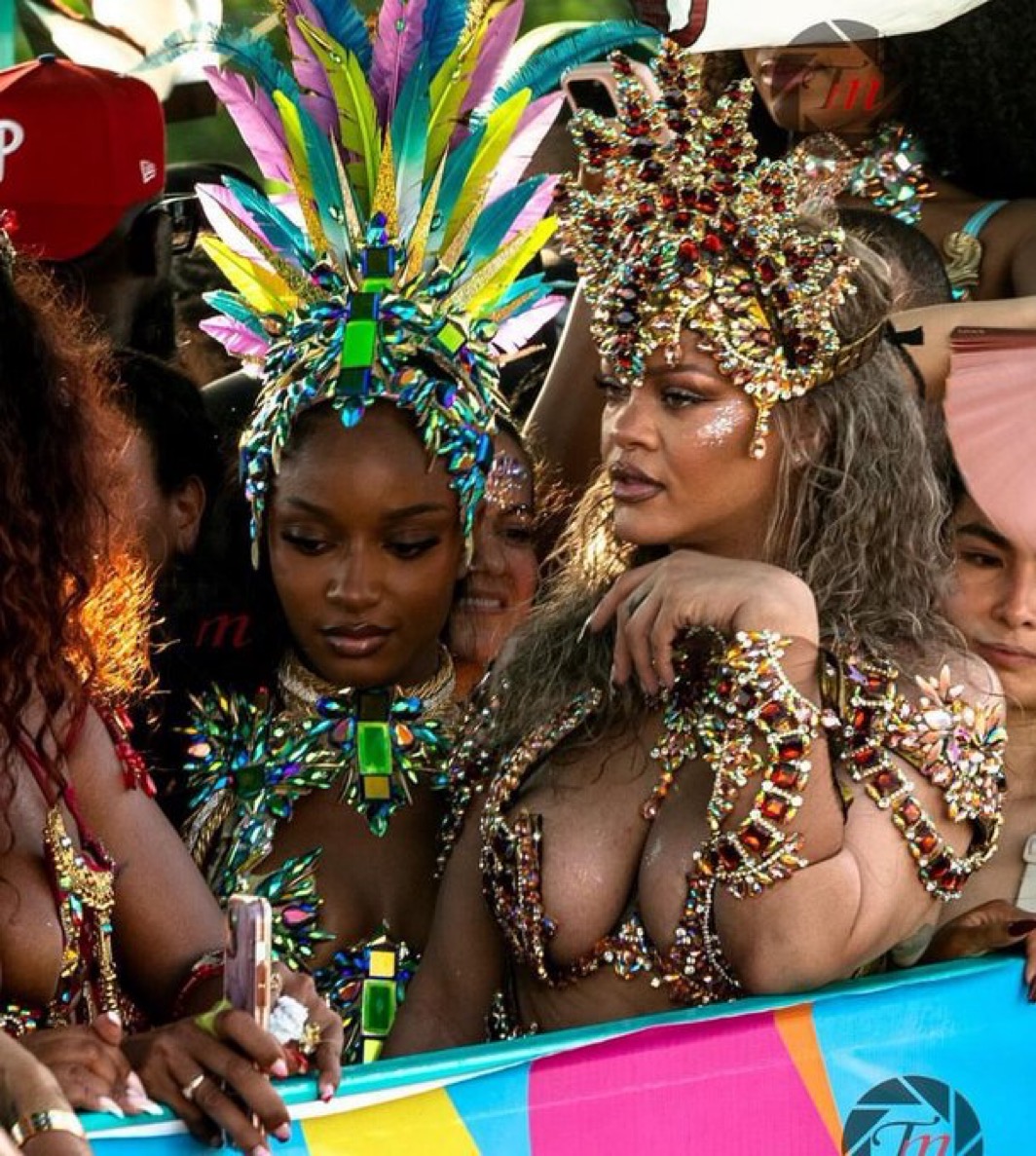 Rihanna and Ayra Starr at Crop Over