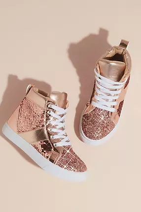 Sneaker heels high tops - Rose Gold