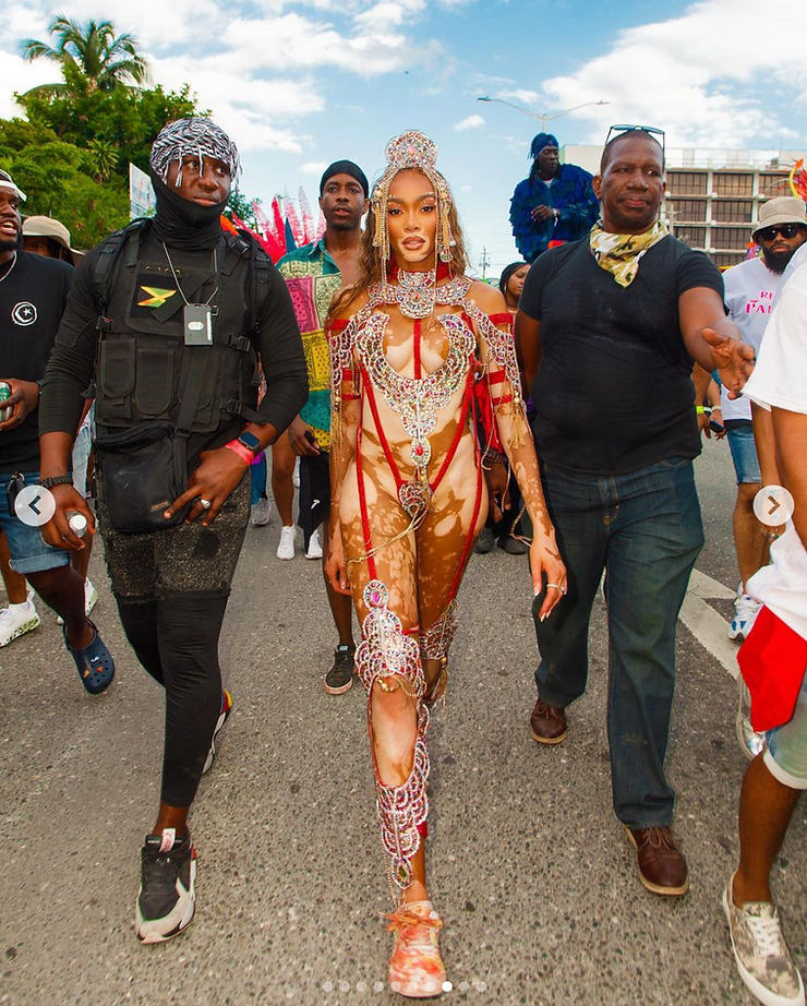 Winnie Harlow - GenXs Jamaica Carnival with Police Escort