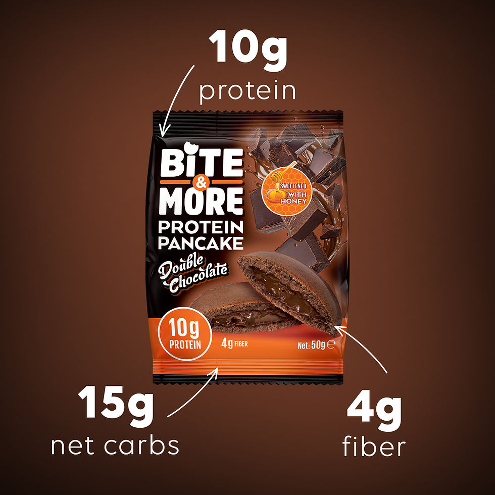 Thumbnail: Bite & More - Protein Pancake with Double Chocolate (4 PCS x 50g)