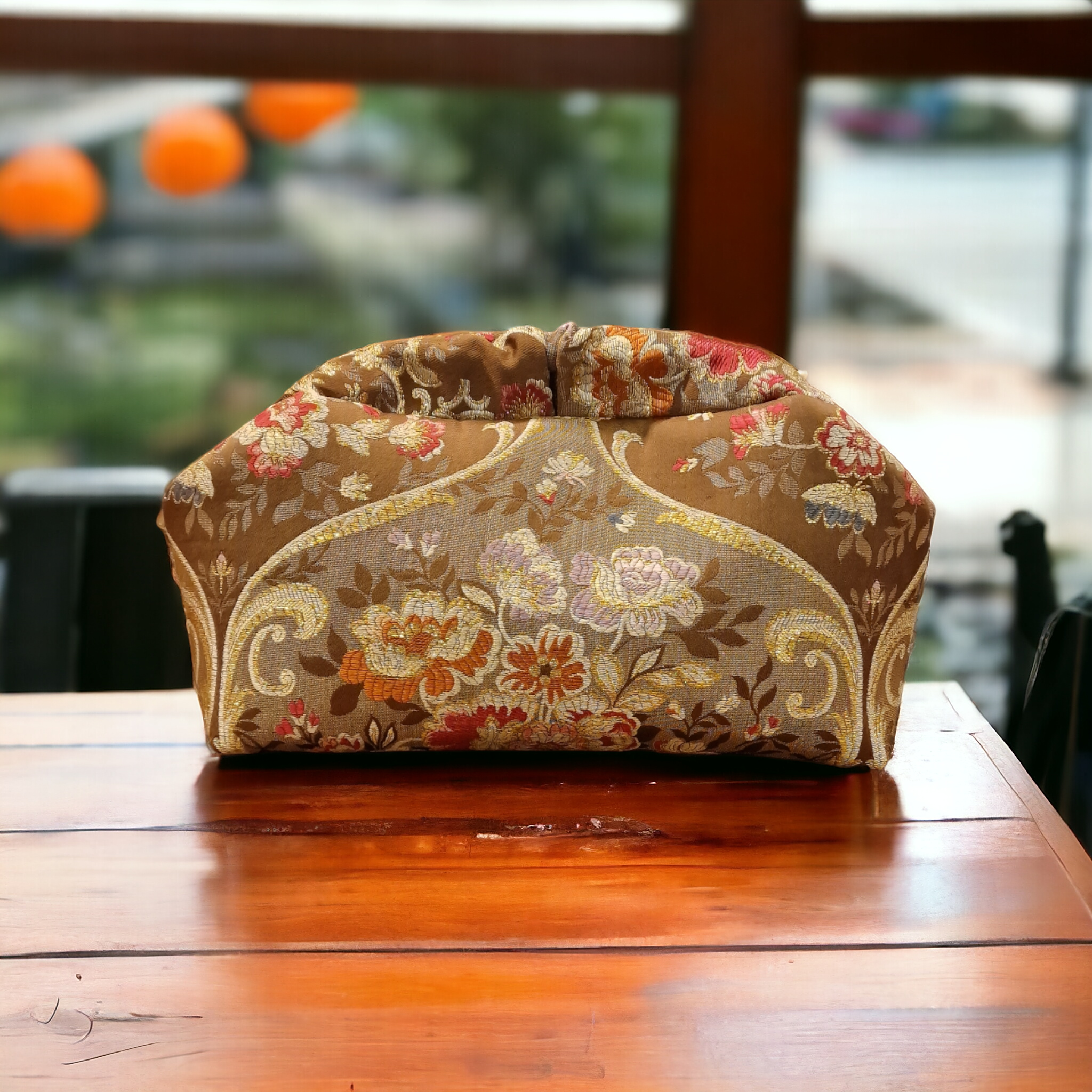 Bolso de mano Seda Marrón 