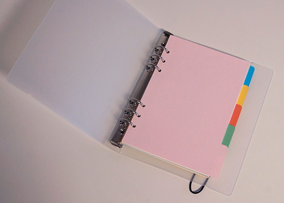 Miniaturbild: 6-Ringe Ringbuch transparent, A5 | A6