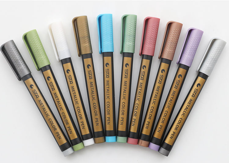 Miniaturbild: 10er-Set STA 7 Premium color Metallic Marker Faserstifte