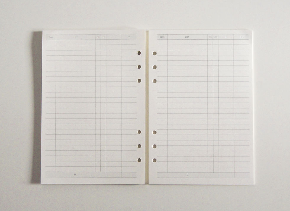 Miniaturbild: A5 Einlagen für 6-Ringe Ringbuch, 100g/m² Cremepapier, 45 Bl.