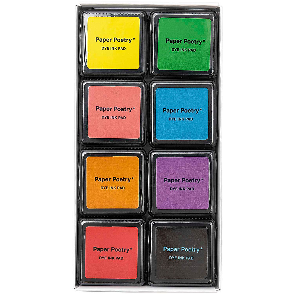 Miniaturbild: 8er-Set Tusche Stempelkissen, mit 8 Farben, für DIY, Basteln, Kartengestaltung