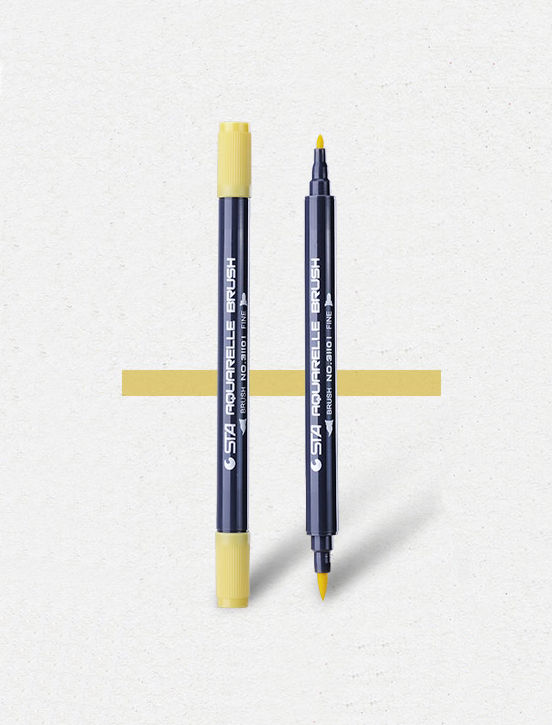 Miniaturbild: STA 3110 Dual Brush Pen Set, Doppelfasermaler, 12 oder 24 Farben, Wasserbasis