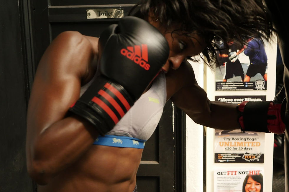 Maya demonstrating boxing