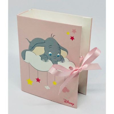 Scatola libro Dumbo Rosa