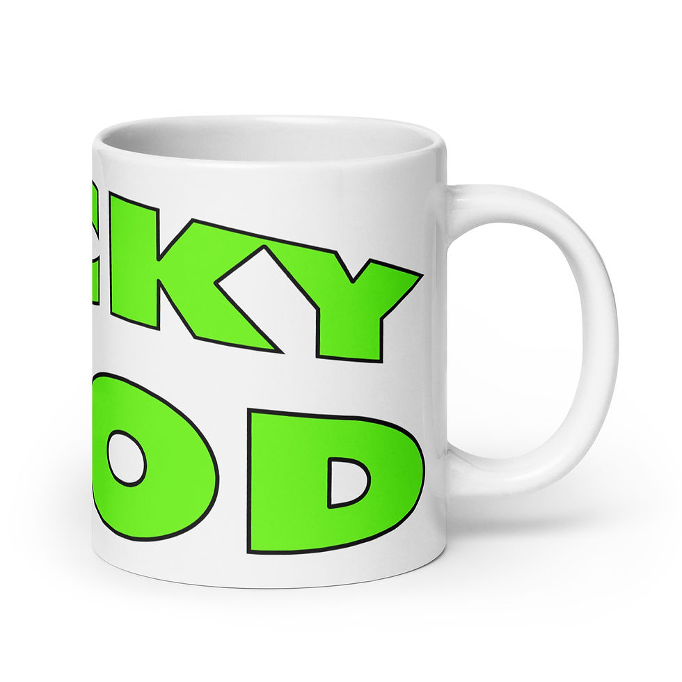 Thumbnail: Ducky Hood Classic  Lime Green Print Glossy Coffee Mug (White)