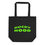 Thumbnail: Ducky Hood Lime green Print Eco Tote Bag (Black)