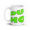 Thumbnail: Ducky Hood Classic  Lime Green Print Glossy Coffee Mug (White)