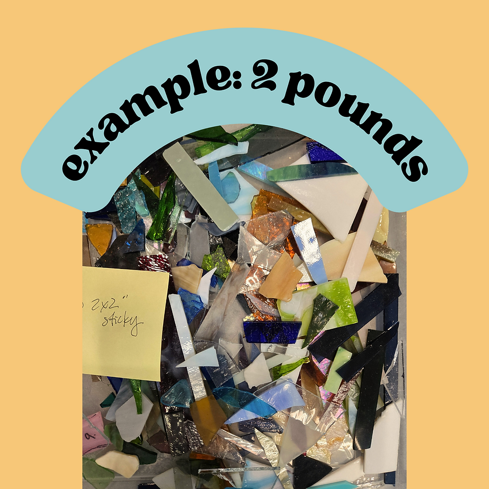 Thumbnail: 2 lb Mosaic Stained Glass Scrap Mix – Assorted Stained Glass Pieces for Mosaics