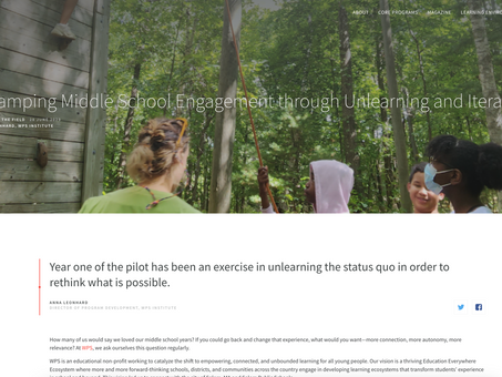 Revamping Middle School Engagement through Unlearning and Iteration