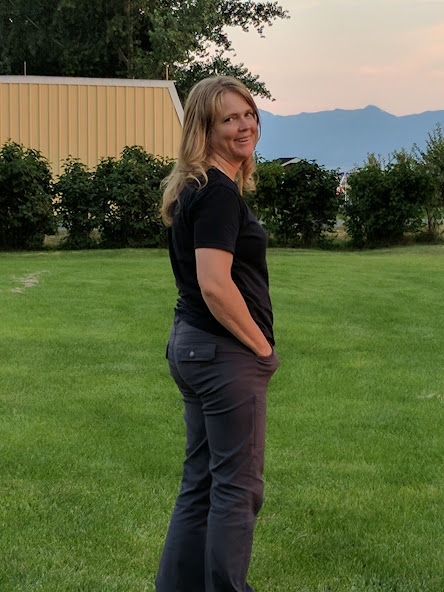 Woman standing in yard