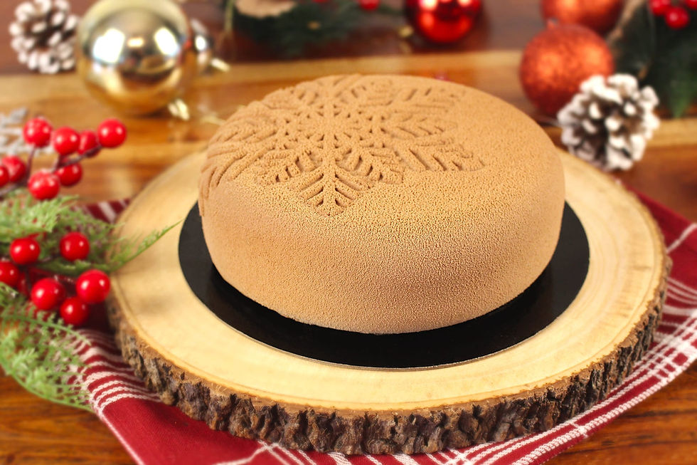 Flocon cacahuète, brownie & caramel 6/8 pers.