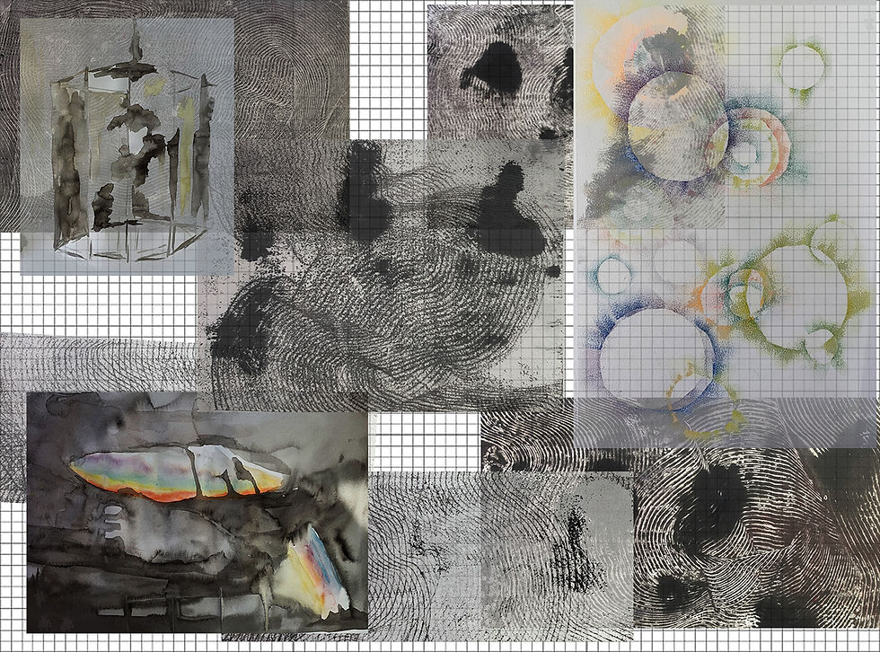 Paintings, drawings, monoprints