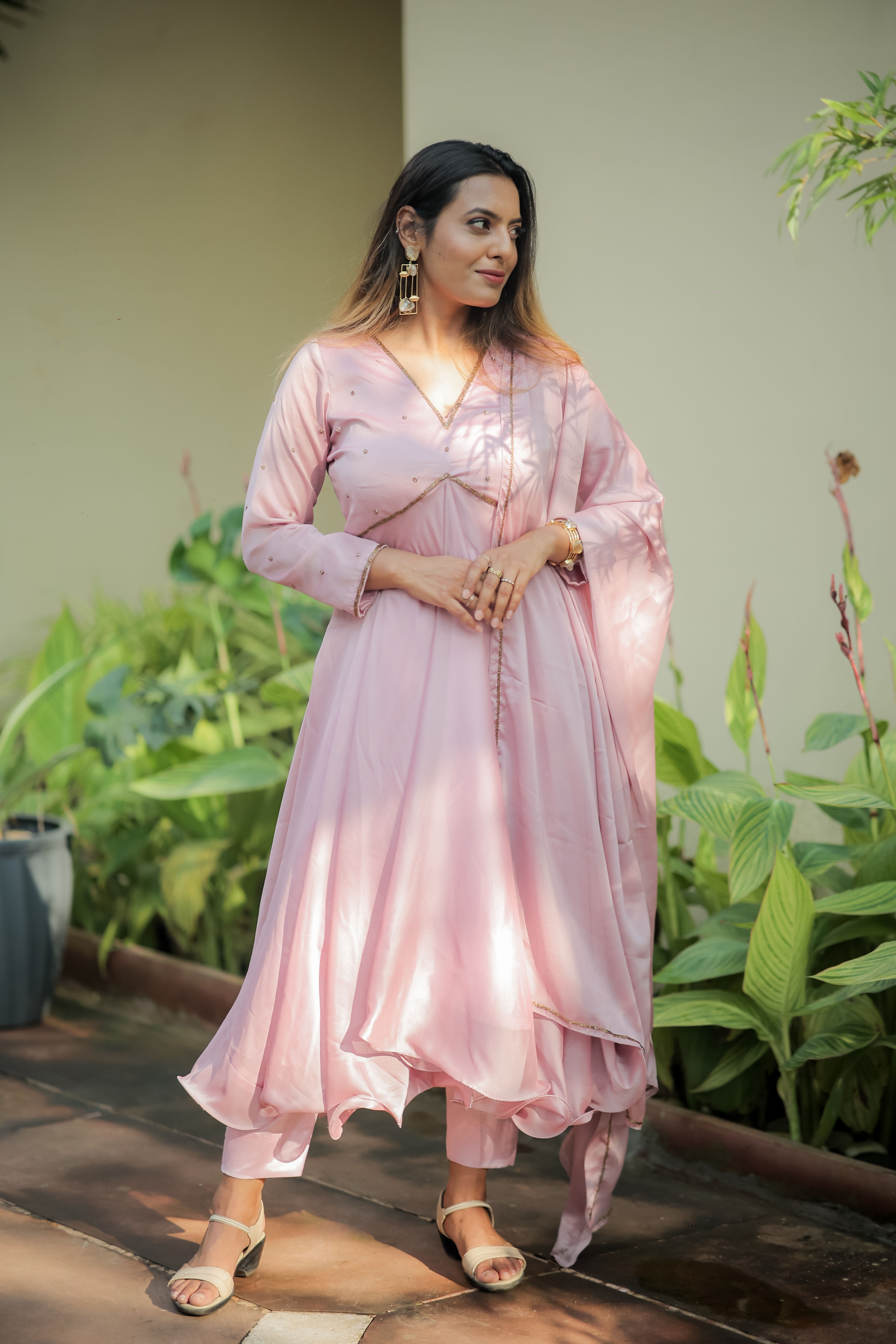 EMBROIDERED ANARKALI SET