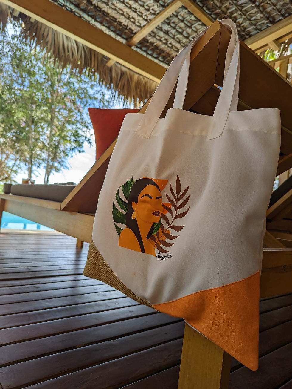Miniature : Totebag tricolore "Tokana"