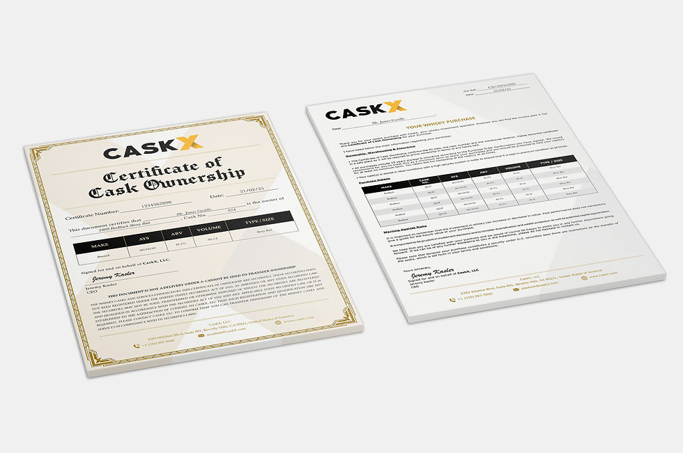CaskX / Certificates & Forms