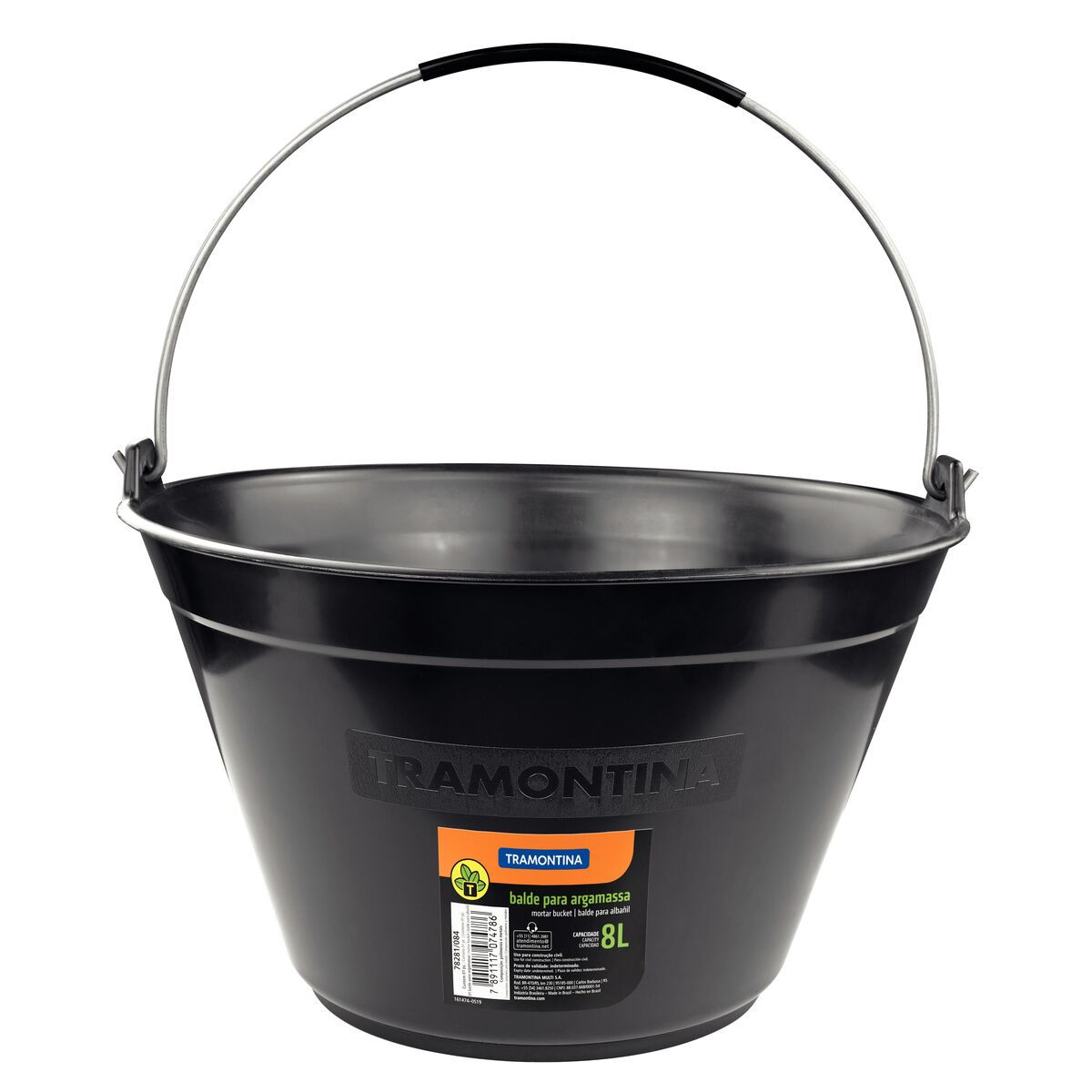 Balde para Argamassa Tramontina em Plástico 8 L