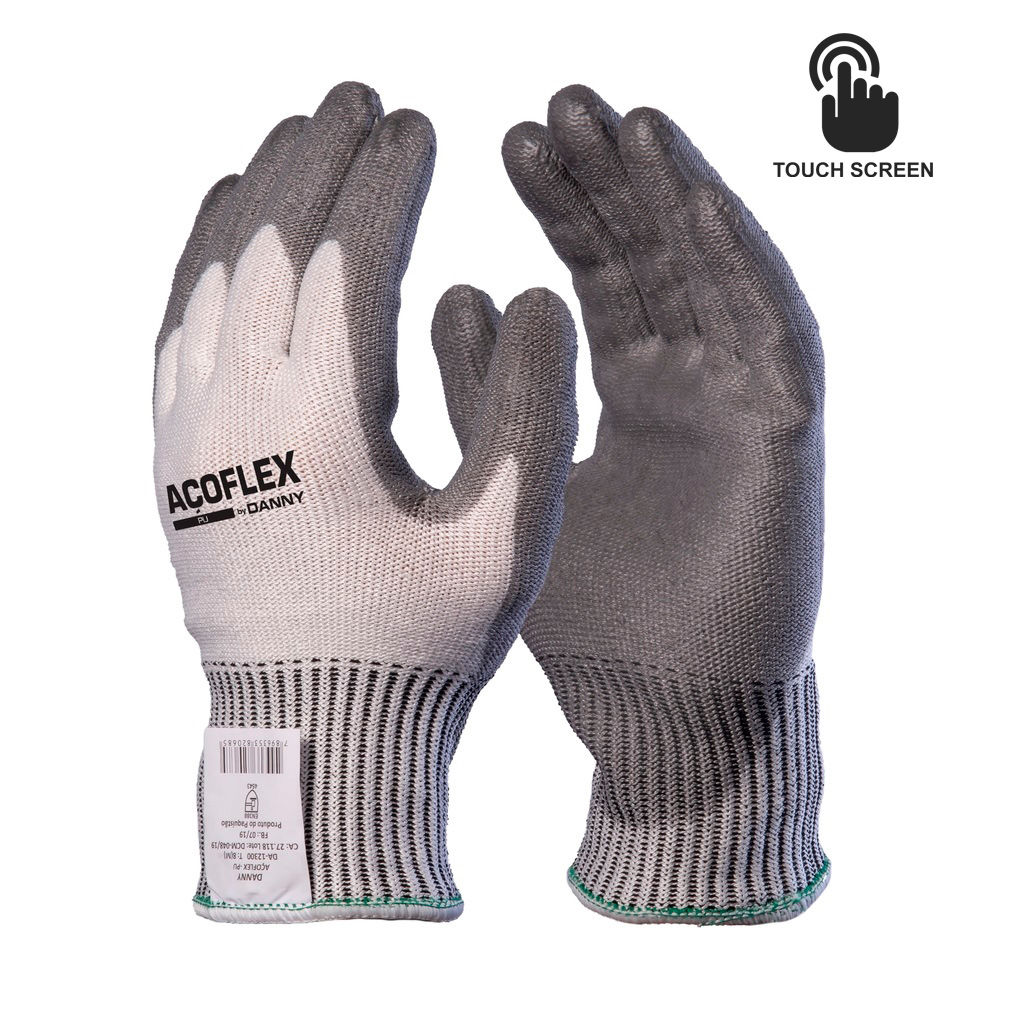 Luva de segurança de polietileno de alta densidade e PU