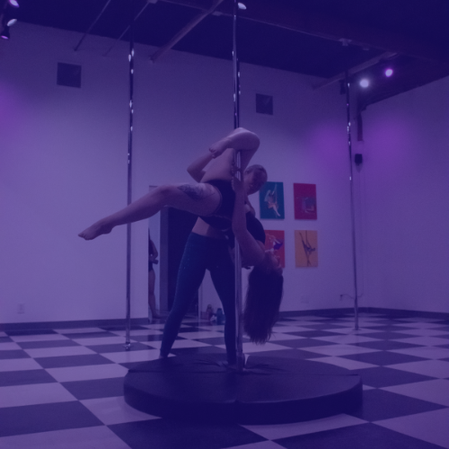 teacher helping pole student