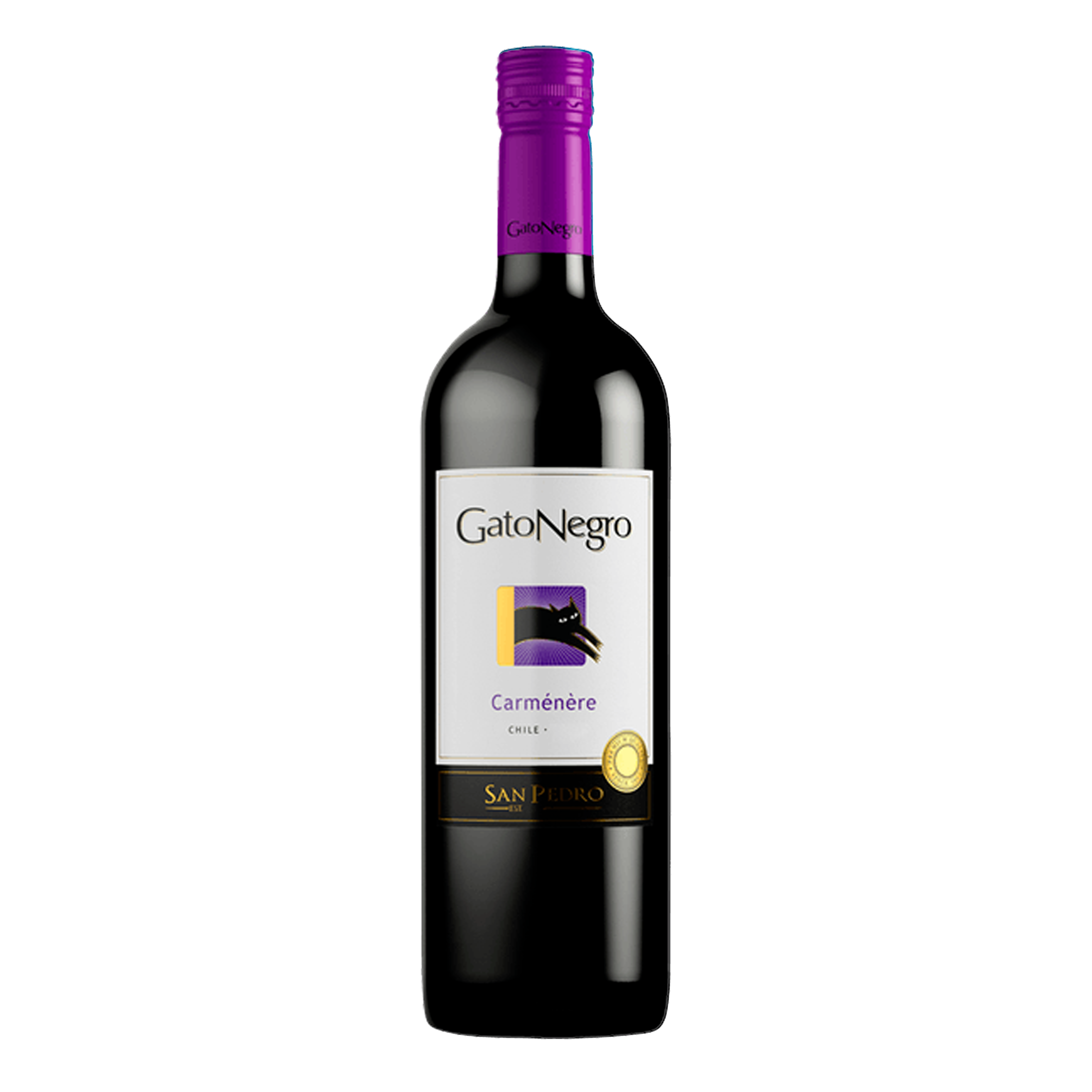 Vino San Pedro Gato Negro Carmenere Botella 750 ML