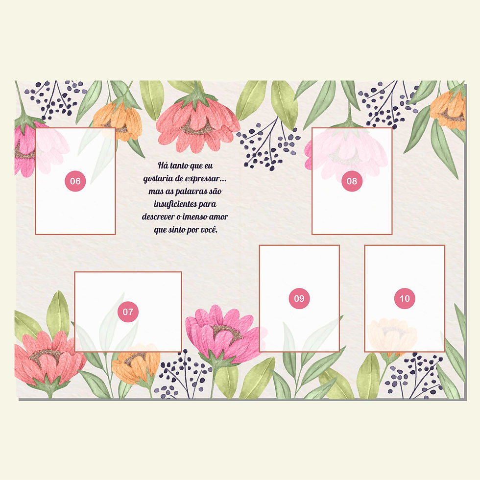 Miniatura: álbum de figurinhas flores