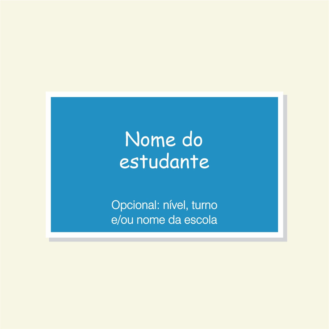 Etiqueta adesiva azul