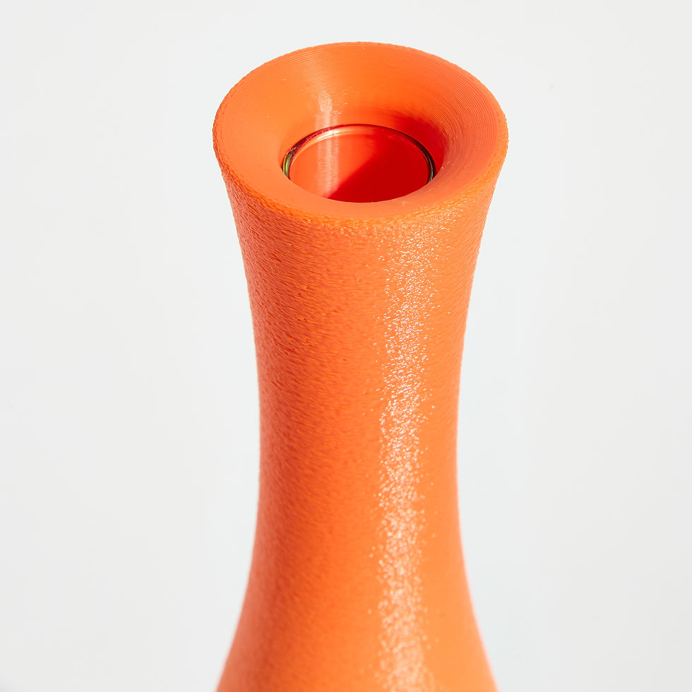 Thumbnail: Flute Vase - Coral Orange