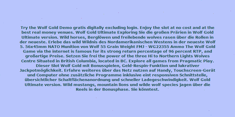wolf gold demo