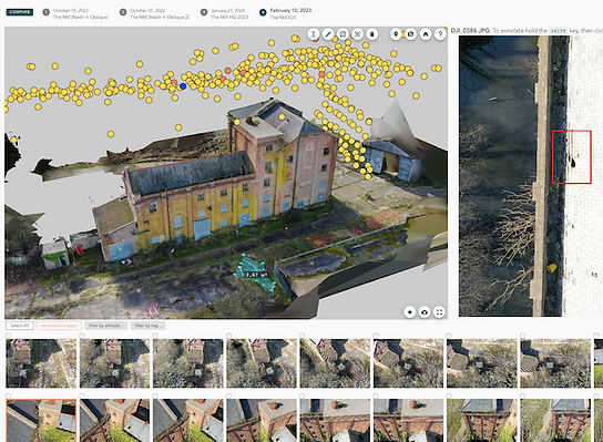 a digital mockup of hammer missions software showing a 3d render of a building