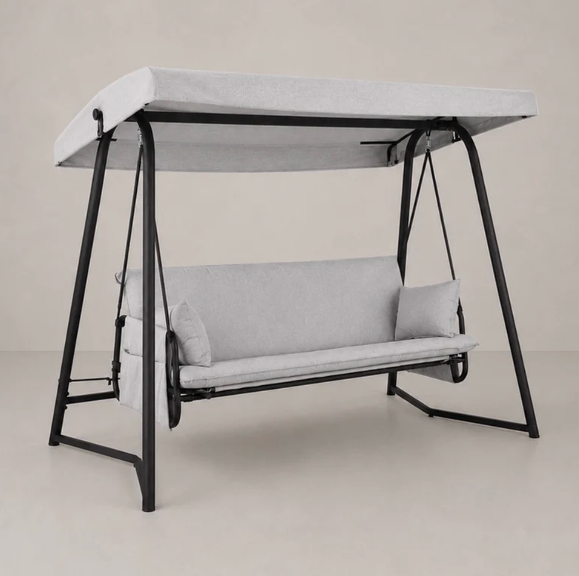 Avila 3-Seater Convertible Outdoor Swing Daybed with Canopy