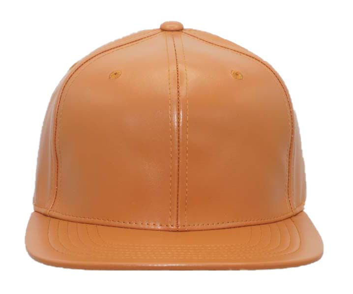 Thumbnail: PU Plain Leather Snapback