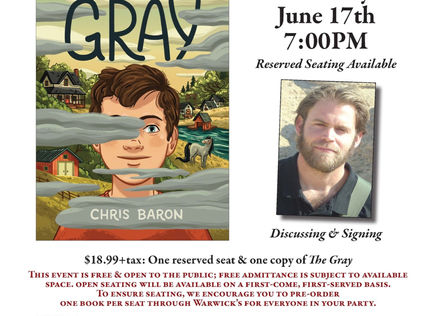 Book Launch for THE GRAY at Warwick's Books! June 17th at 7PM
