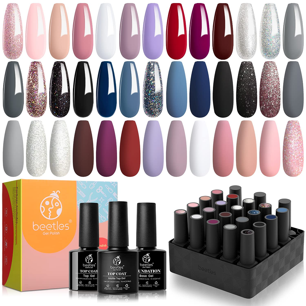Beetles brand nail polish set with a variety of colors
