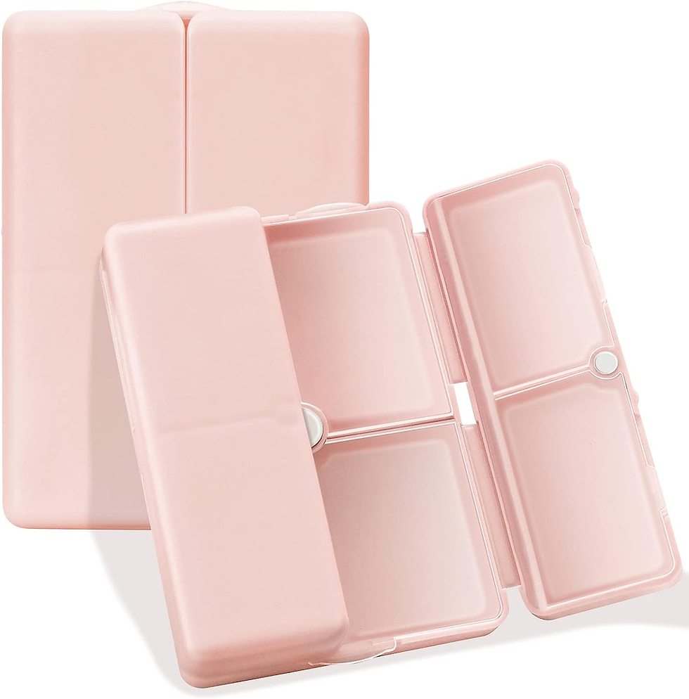 Light pink pill organizer