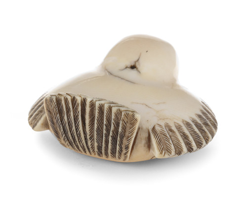 Very Fine Netsuke of the bird Fukura Suzume | Z&R Netsuke