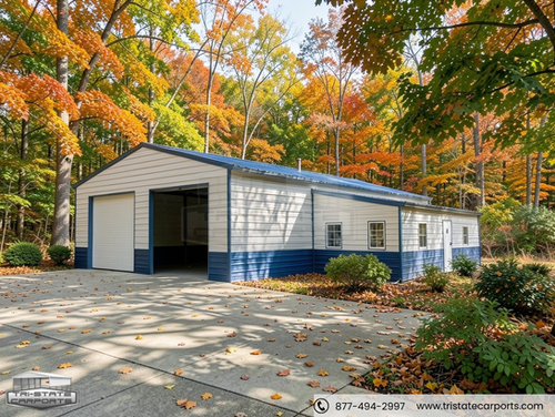 30'WX60'LX11'H VERTICAL ROOF SKU 090 | Tri State Carports