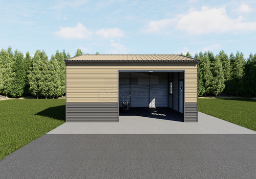20'WX20'LX9'H VERTICAL ROOF SKU 125 | Tri State Carports